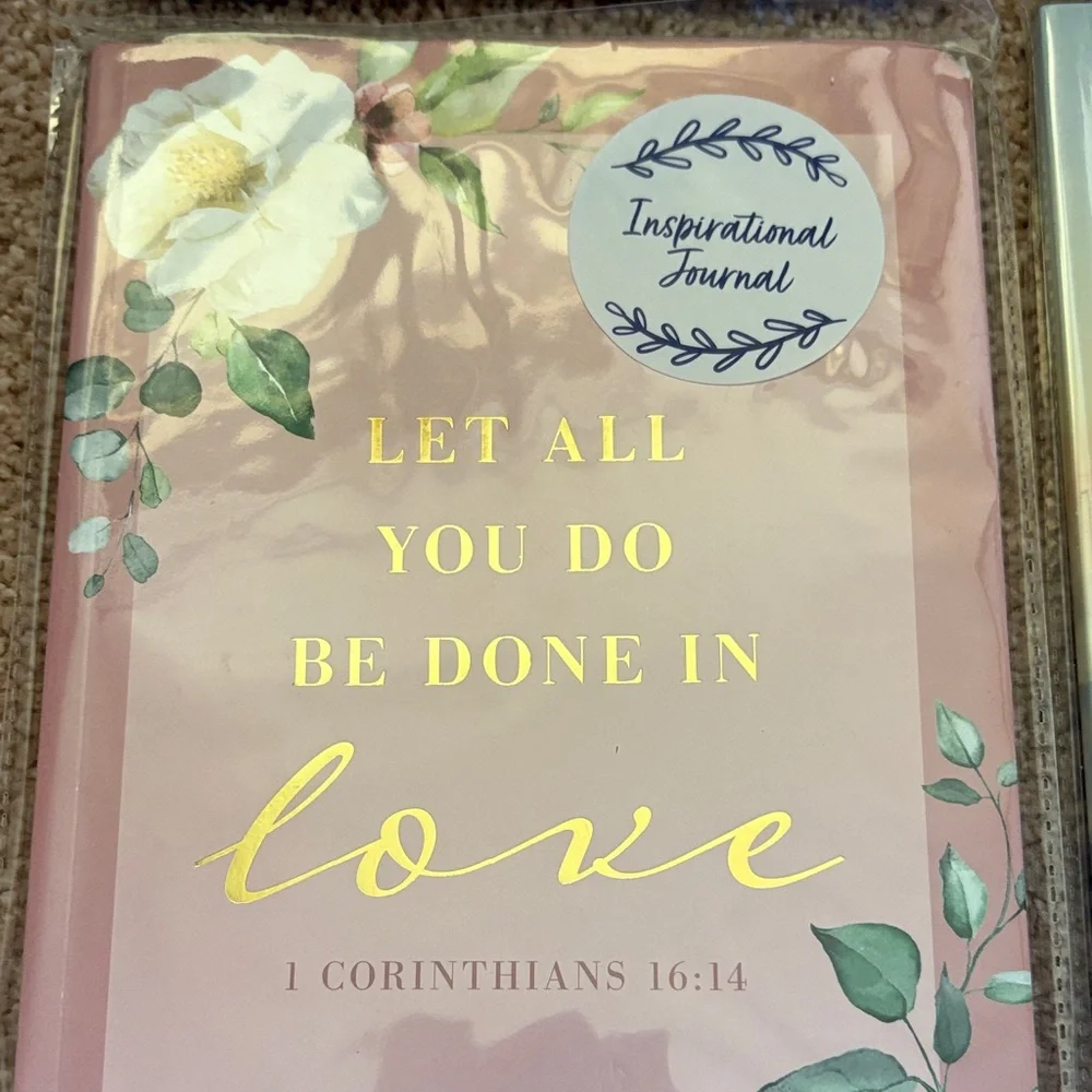 Christian Inspirational Four Journal Set with Gold Script